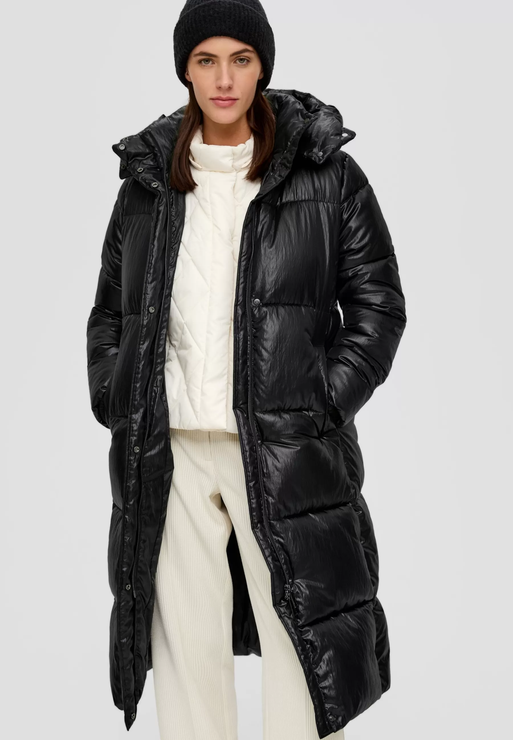 Femme s.Oliver BLACK LABEL Mit Abnehmbarer Kapuze - Manteau D'Hiver