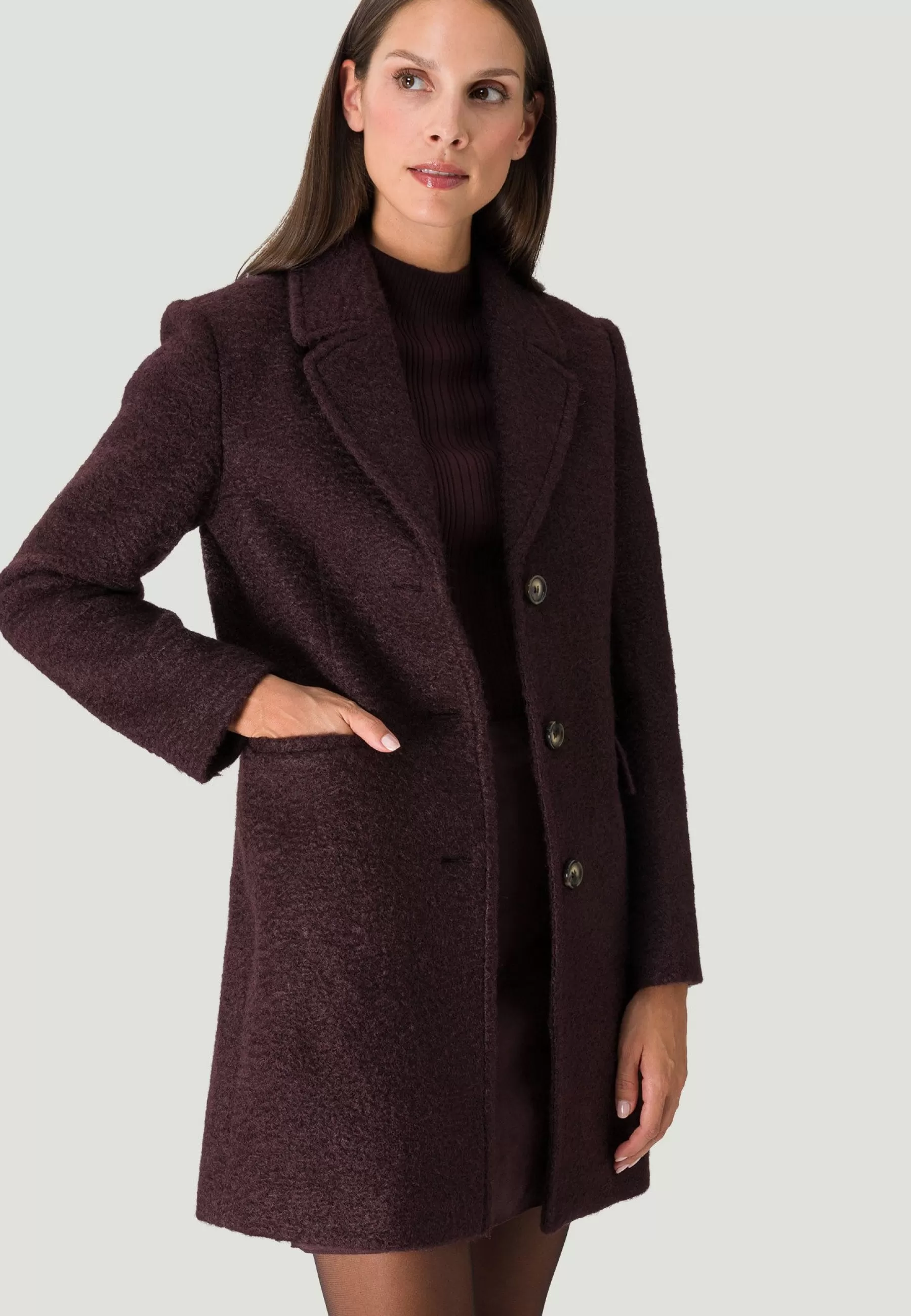 Mit Knopfleiste - Manteau Court | zero Cheap