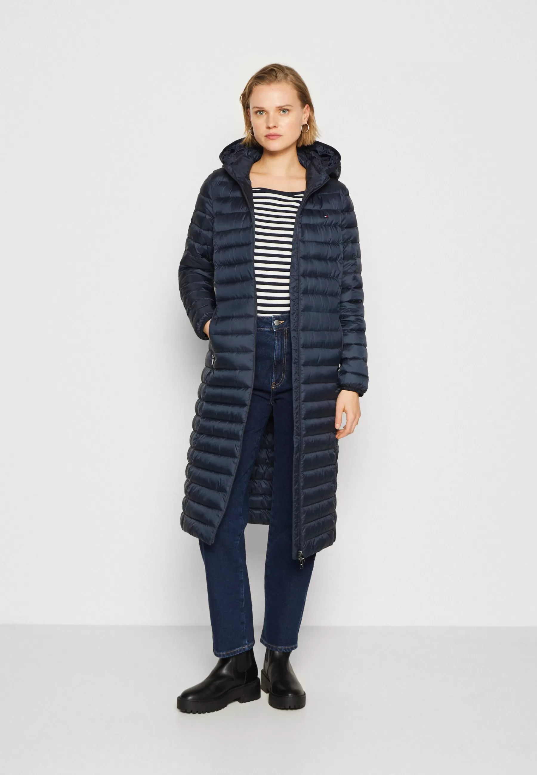 Femme Tommy Hilfiger Padded Global Stripe Coat - Manteau D'Hiver