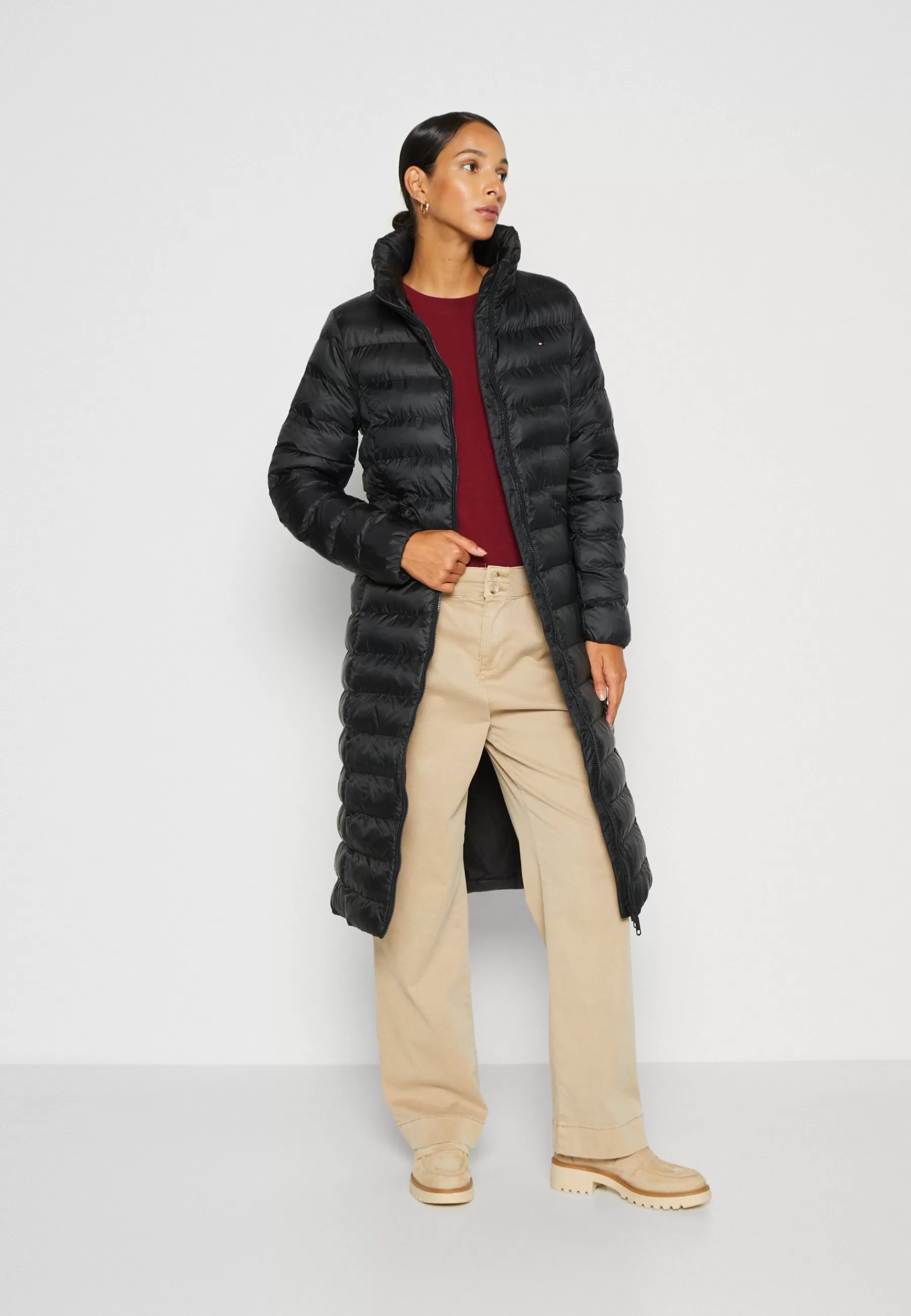 Femme Tommy Hilfiger Padded Global Stripe Maxi - Manteau D'Hiver