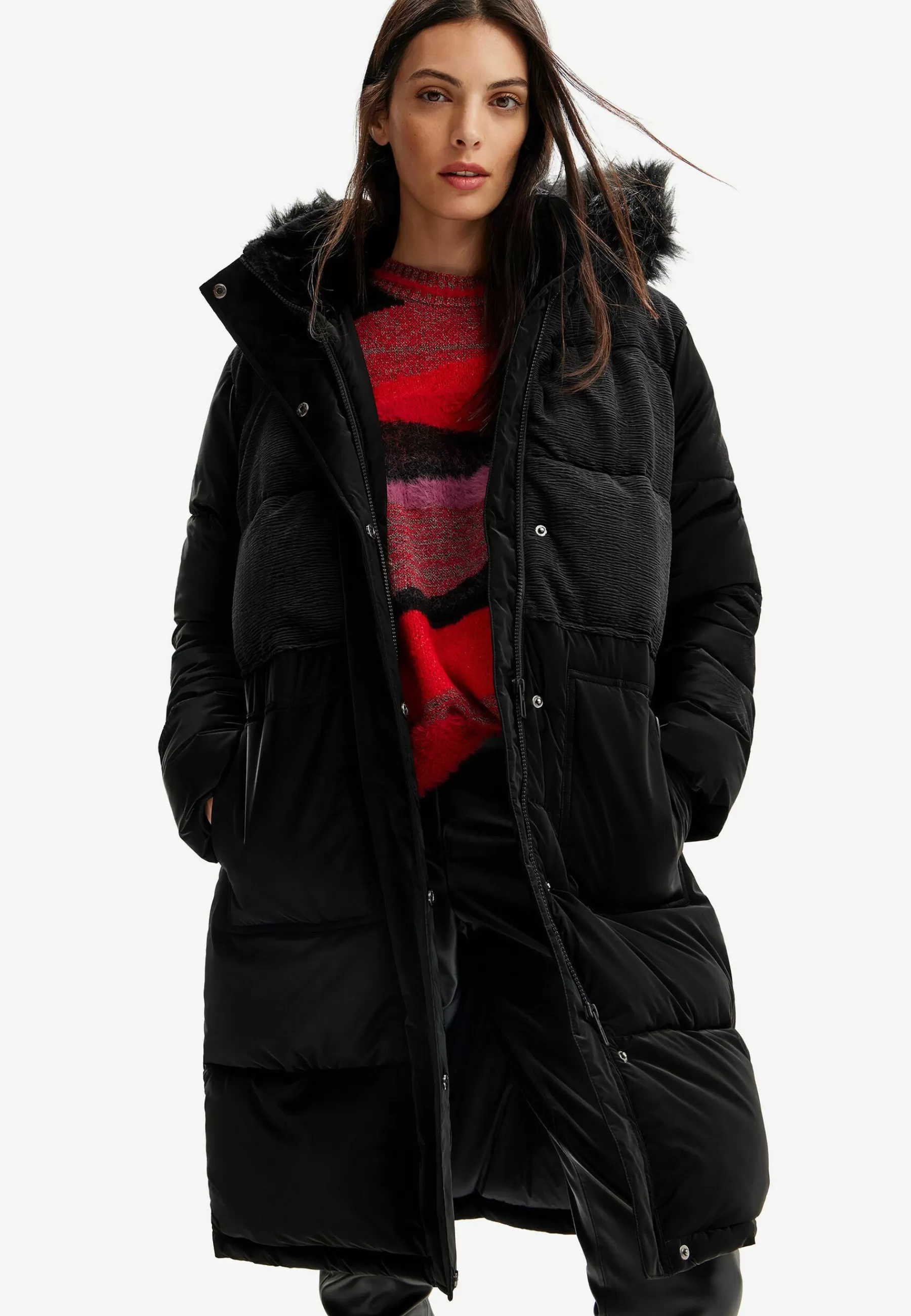 Femme Desigual Patchwork - Manteau D'Hiver