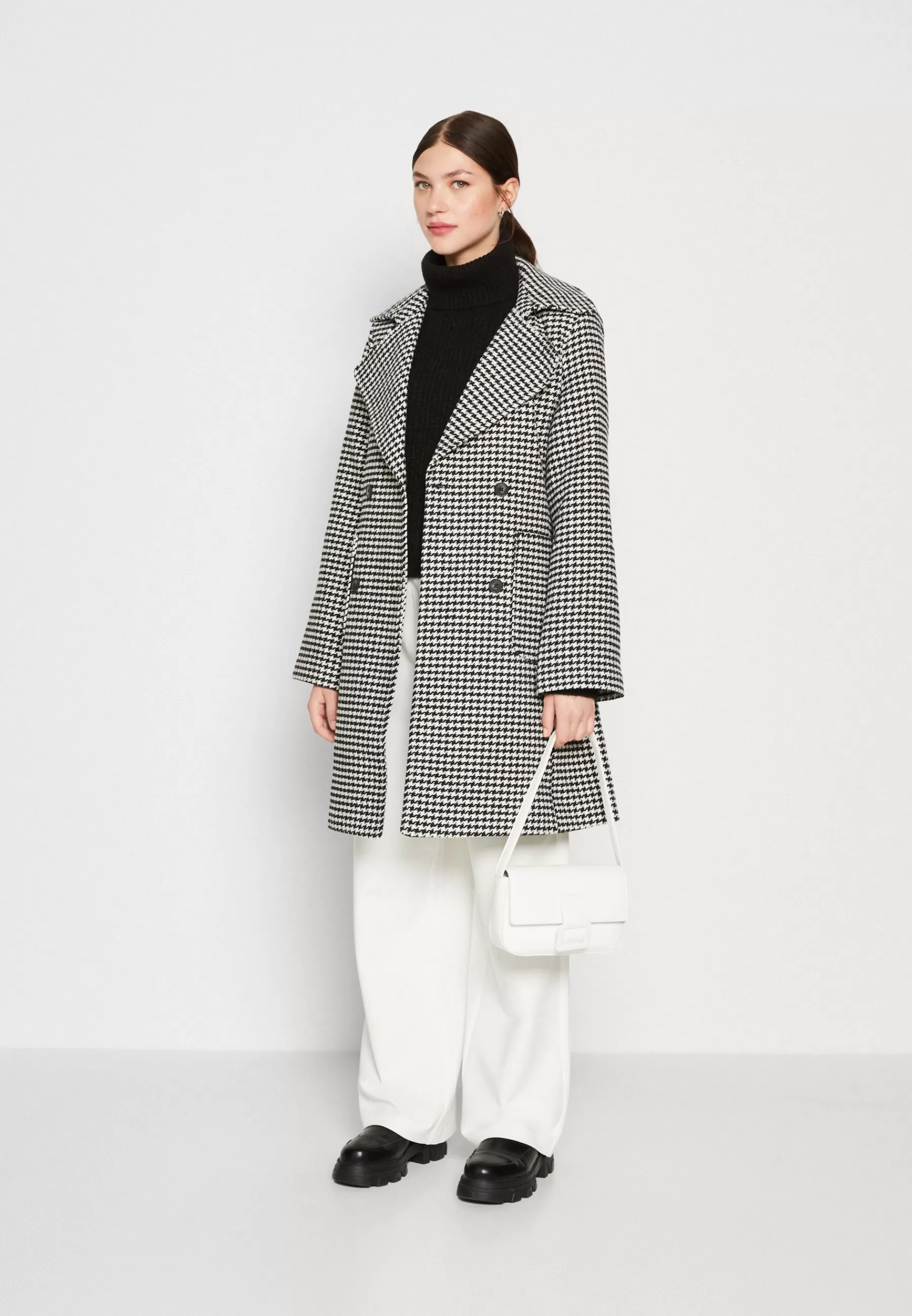 Pcjoannes Checked Coat Belt - Manteau Classique | Pieces Shop