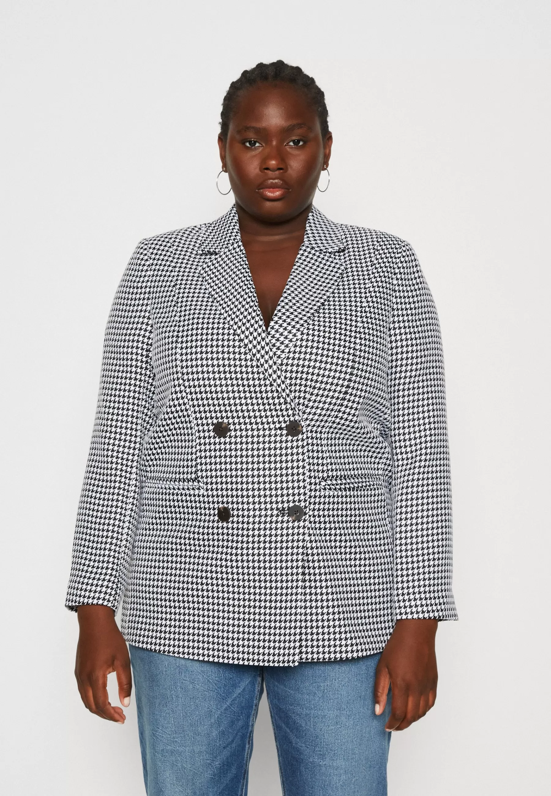 Pcnillan Check Blazer - Manteau Court | Pieces Curve Flash Sale