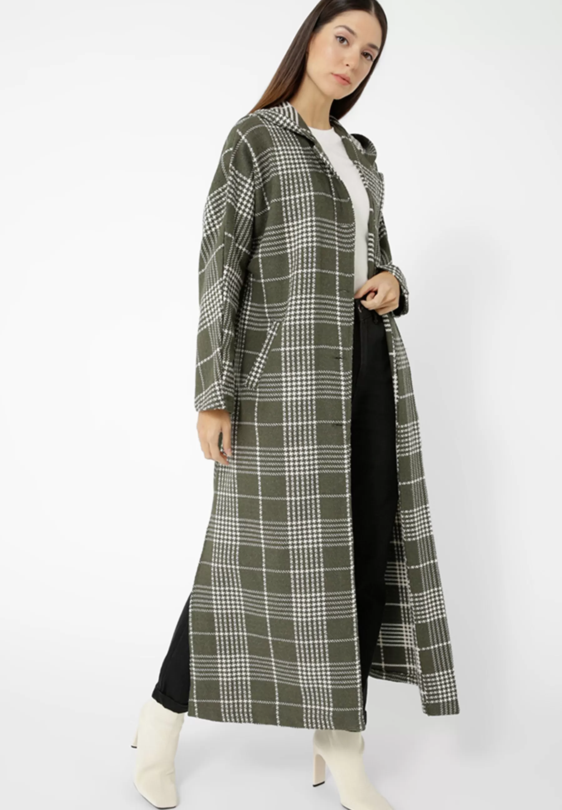 Femme Modanisa Plaid - Tavin - Manteau Classique