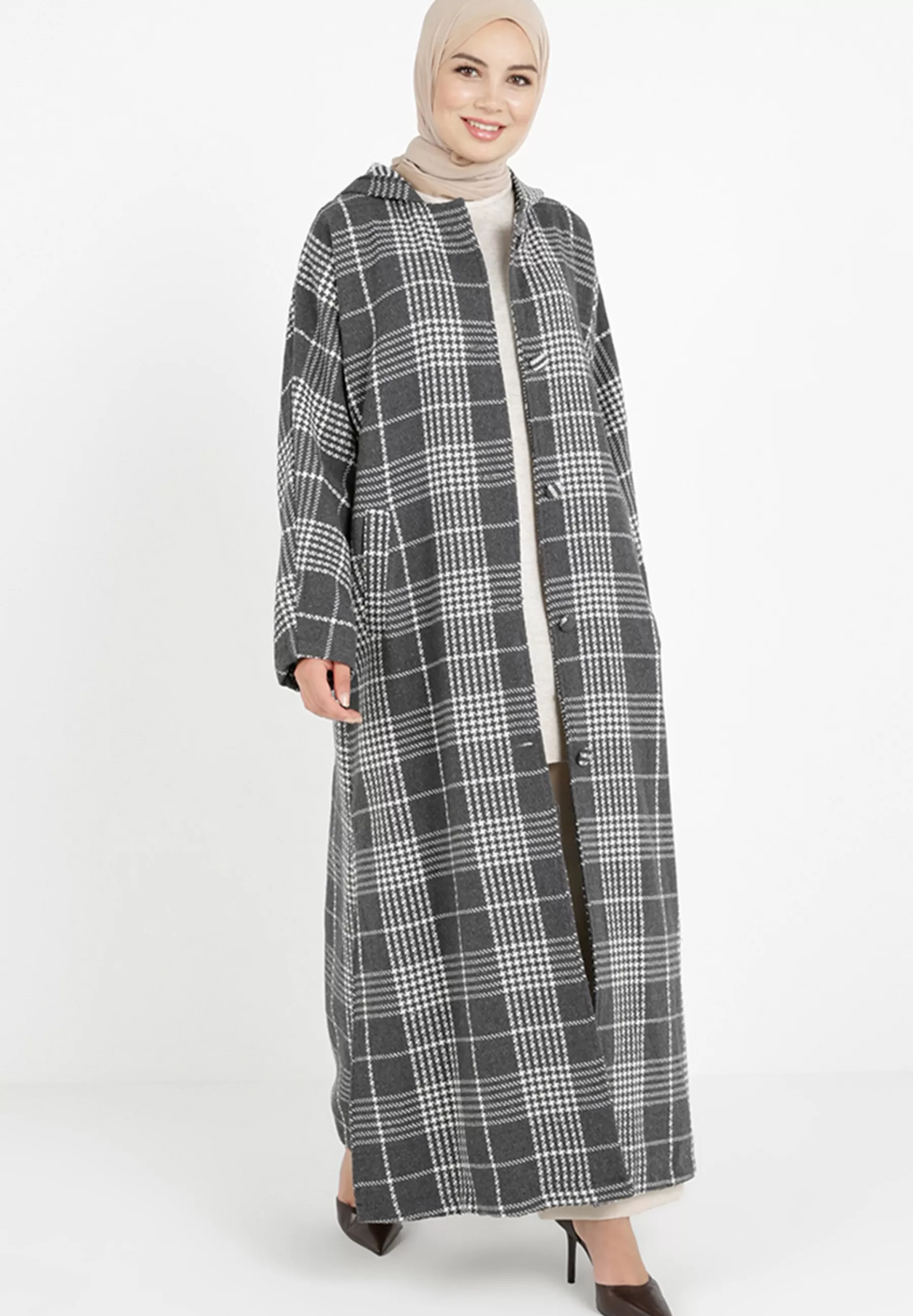 Femme Modanisa Plaid Tavin - Manteau Classique