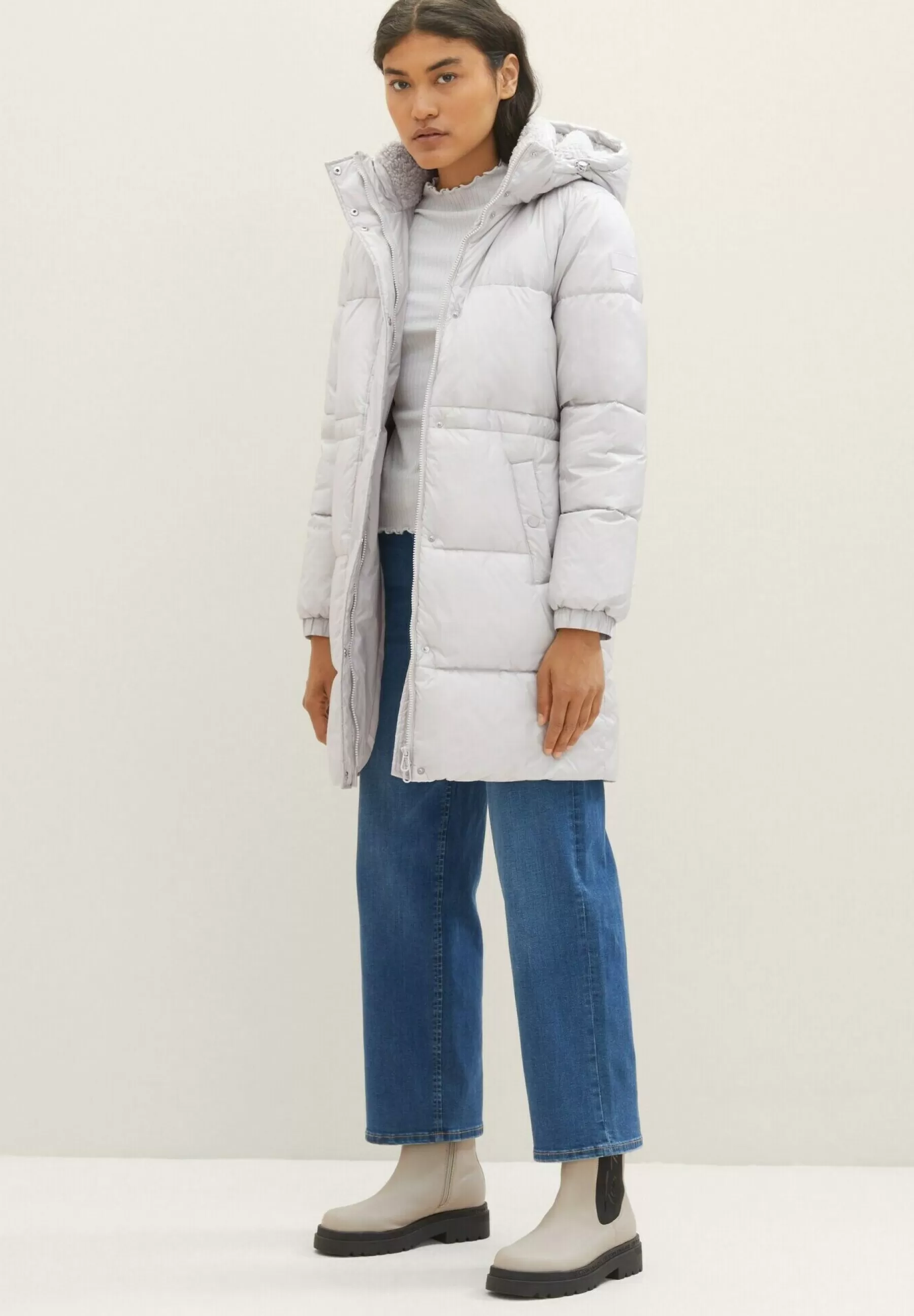 Femme TOM TAILOR DENIM Puffer Mit Abnehmbarer Kapuze - Manteau D'Hiver