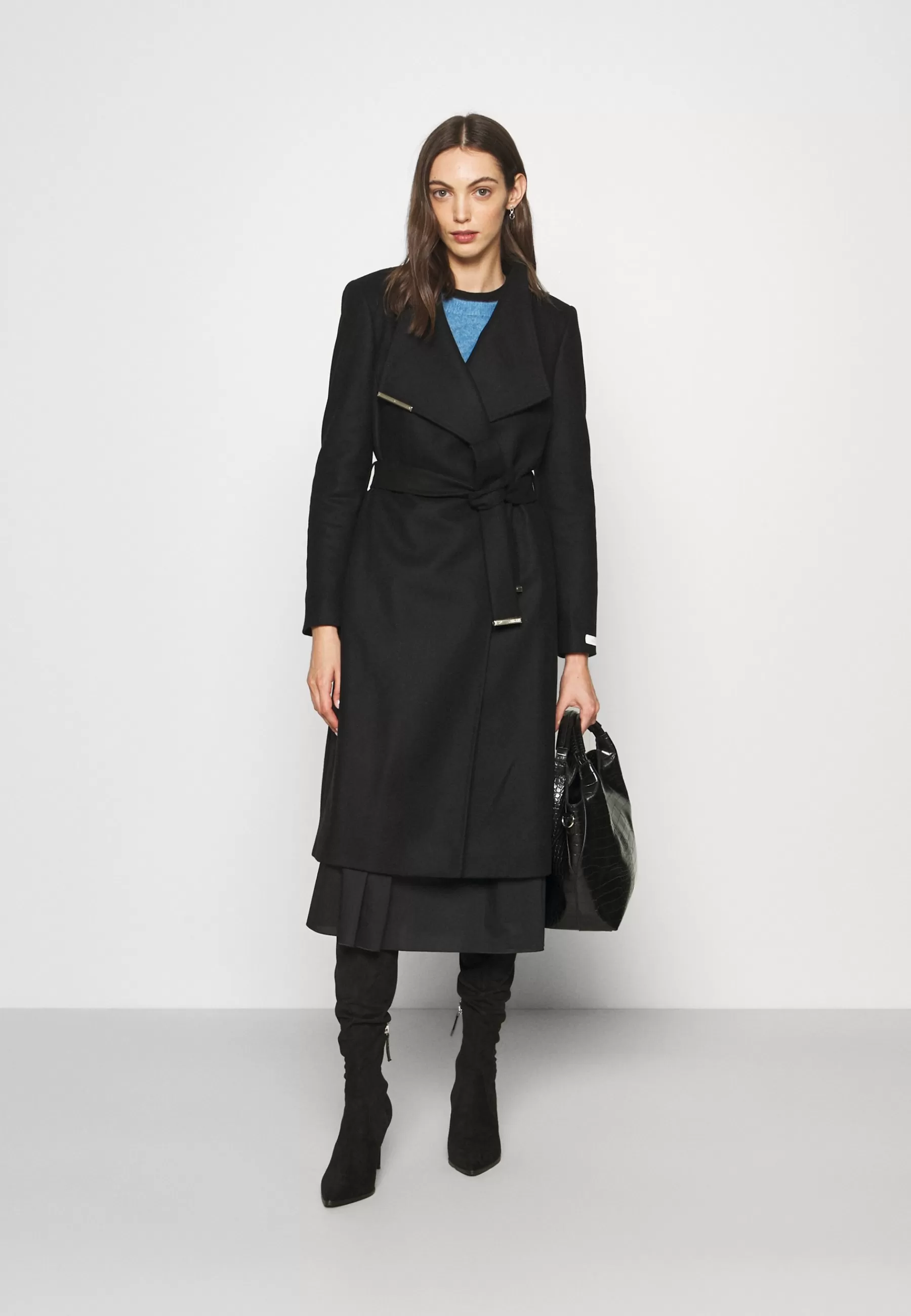 Rose Wrap Coat With Shoulder Panels - Manteau Classique | Ted Baker Sale