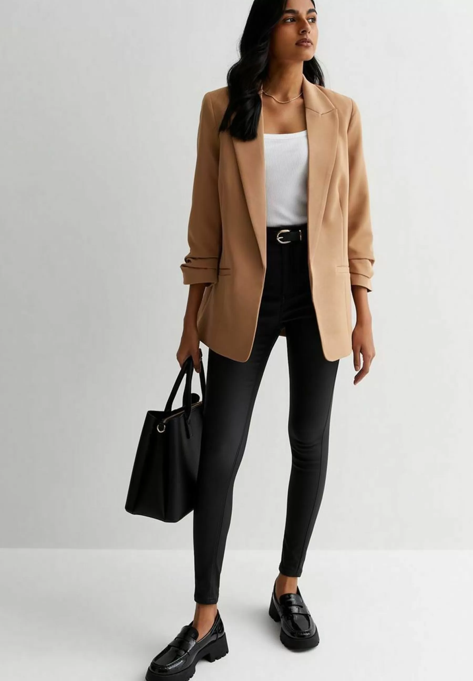 Ruched Sleeve - Manteau Court | New Look Online