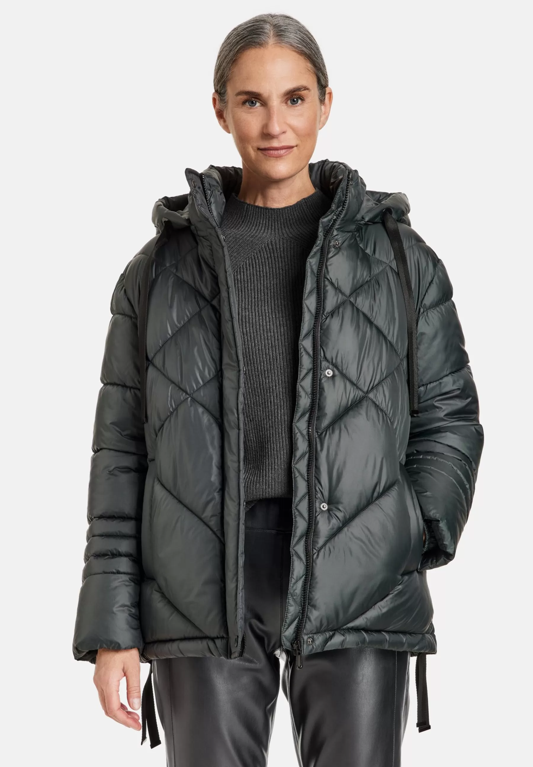 Femme Gerry Weber Stylische Mit Abnehmbarer Kapuze - Manteau D'Hiver