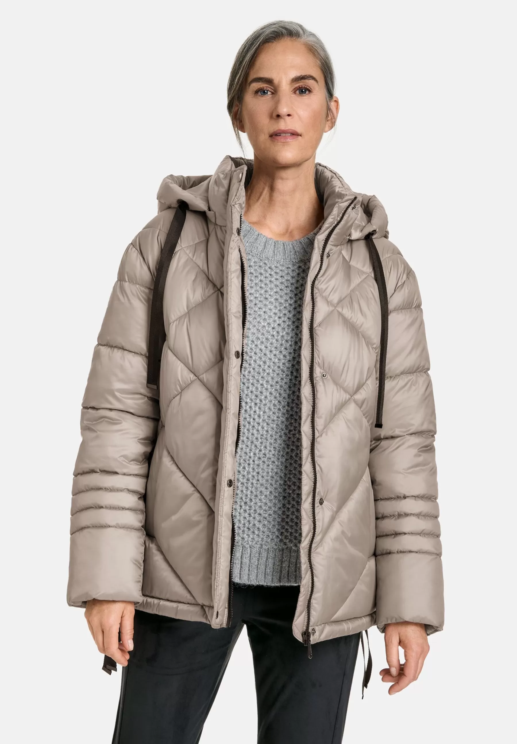 Femme Gerry Weber Stylische Mit Abnehmbarer Kapuze - Manteau D'Hiver