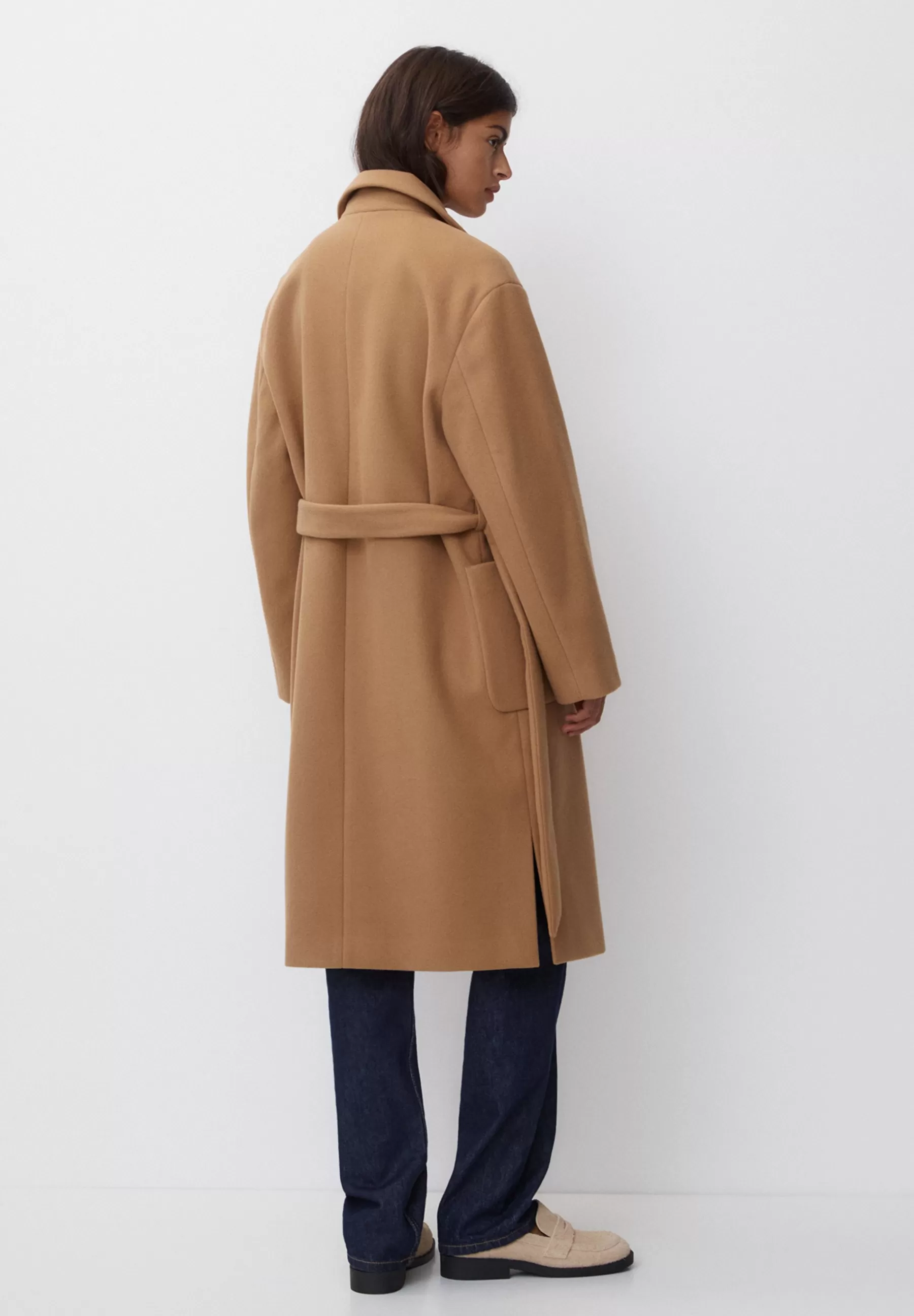 Femme PULL&BEAR Texture With Belt - Manteau Classique