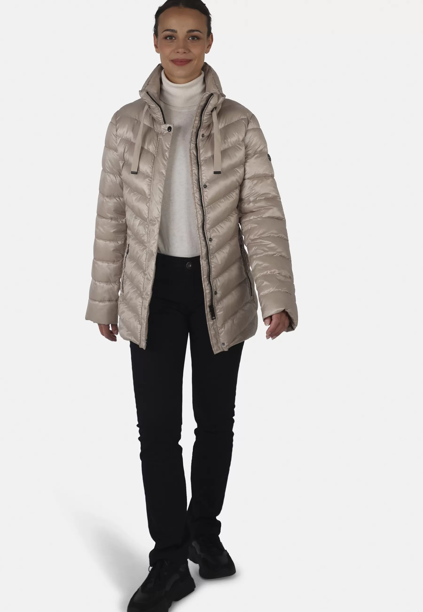 Femme FUCHS SCHMITT Thermore Mit Tunnelzug Am Kragen Und Reissverschlusstaschen - Manteau D'Hiver