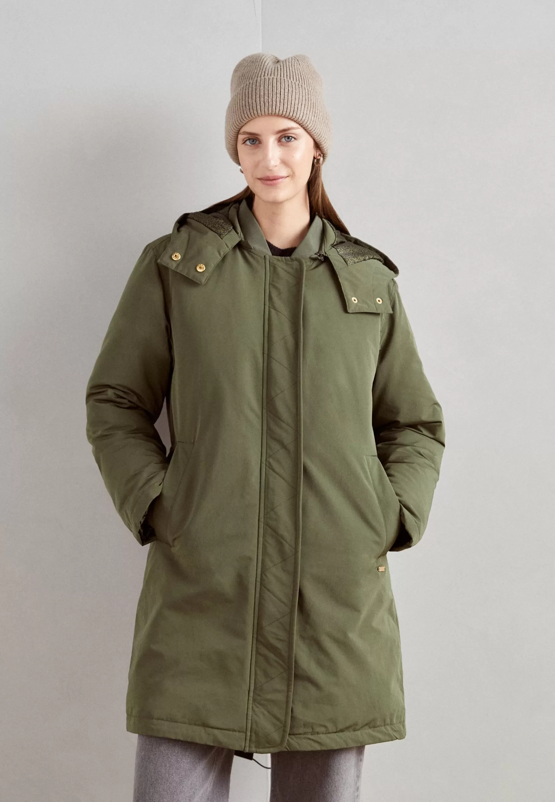 Femme Scotch & Soda Water Repellent Mid Length Parka - Manteau D'Hiver