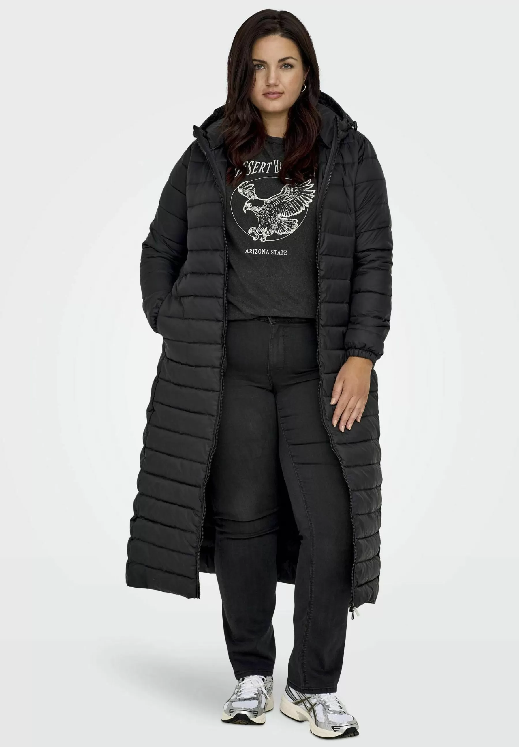 Femme ONLY Carmakoma Wattierte Curvy Extralange - Manteau D'Hiver