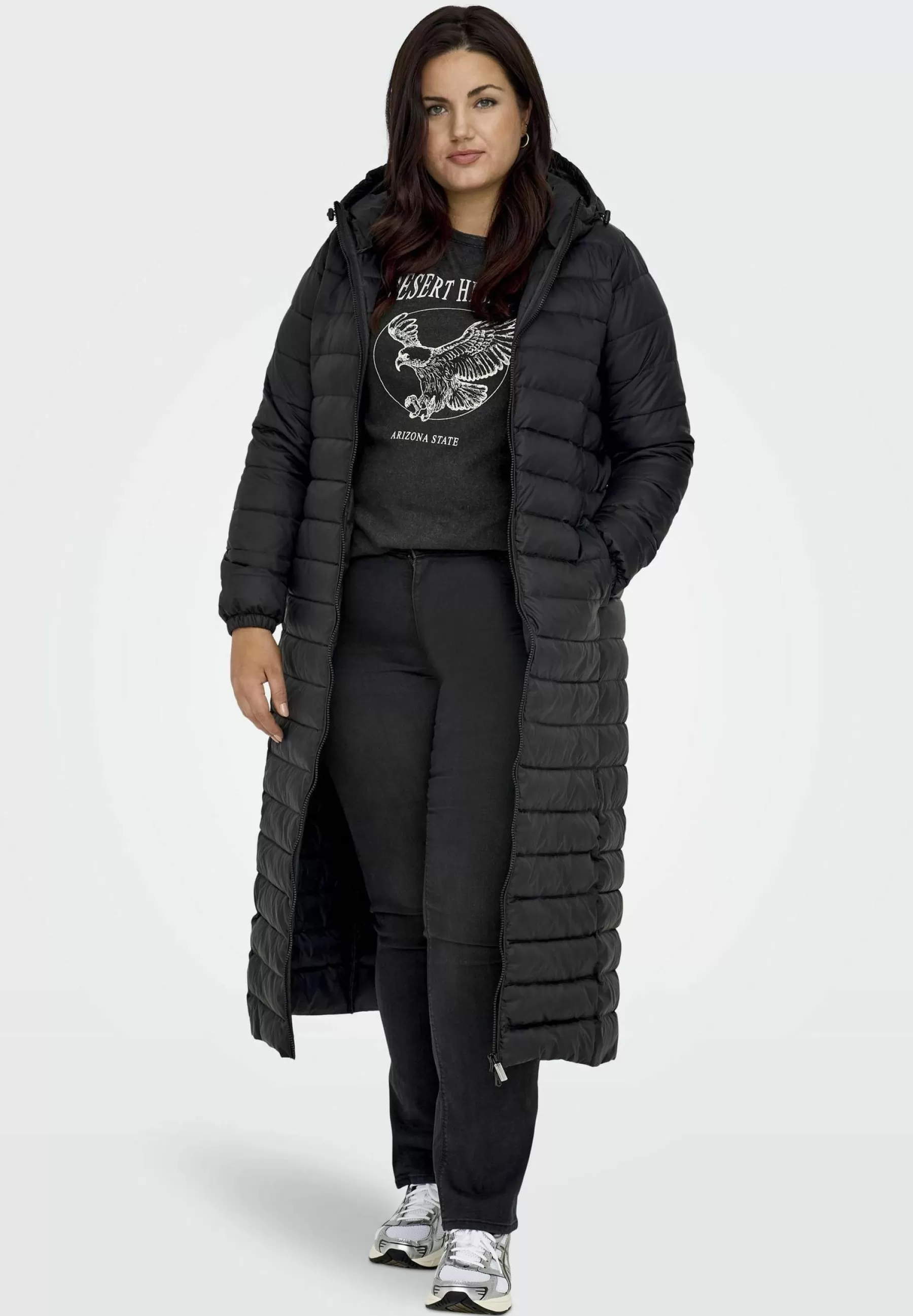 Femme ONLY Carmakoma Wattierte Curvy Extralange - Manteau D'Hiver