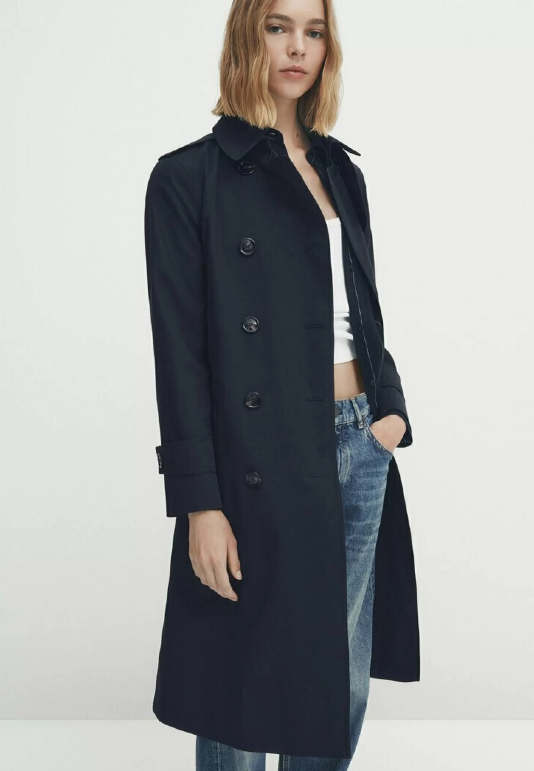 With Belt - Trench | Massimo Dutti Flash Sale