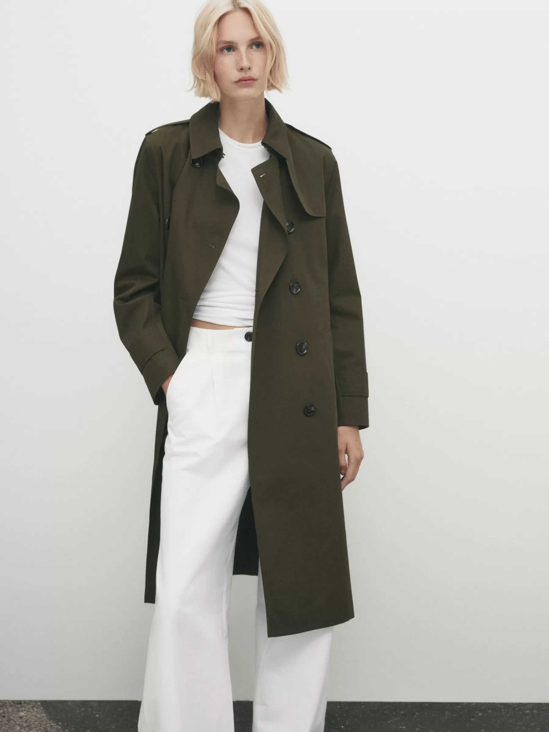 With Belt - Trench | Massimo Dutti Discount