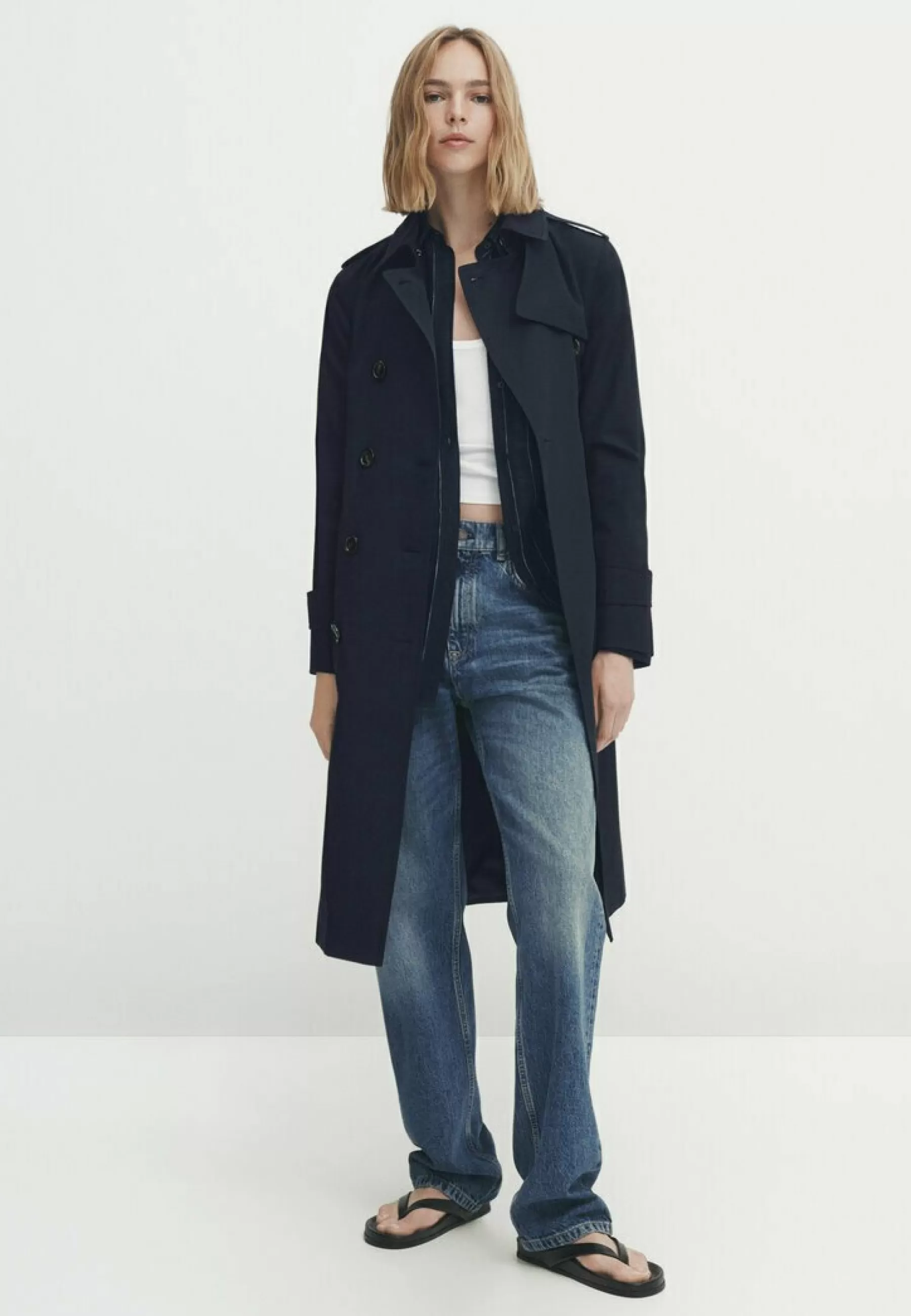 With Belt - Trench | Massimo Dutti Flash Sale