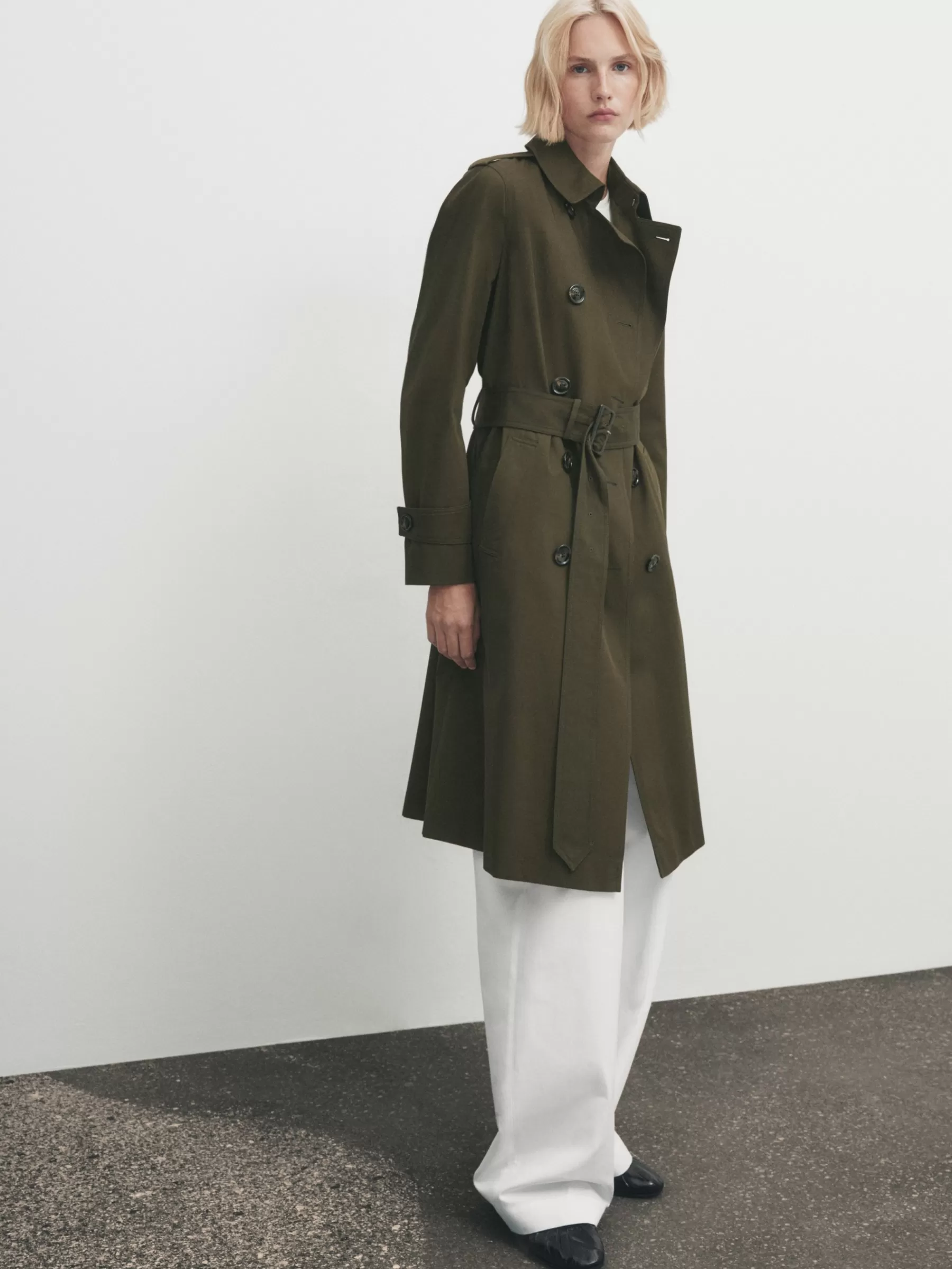 With Belt - Trench | Massimo Dutti Discount