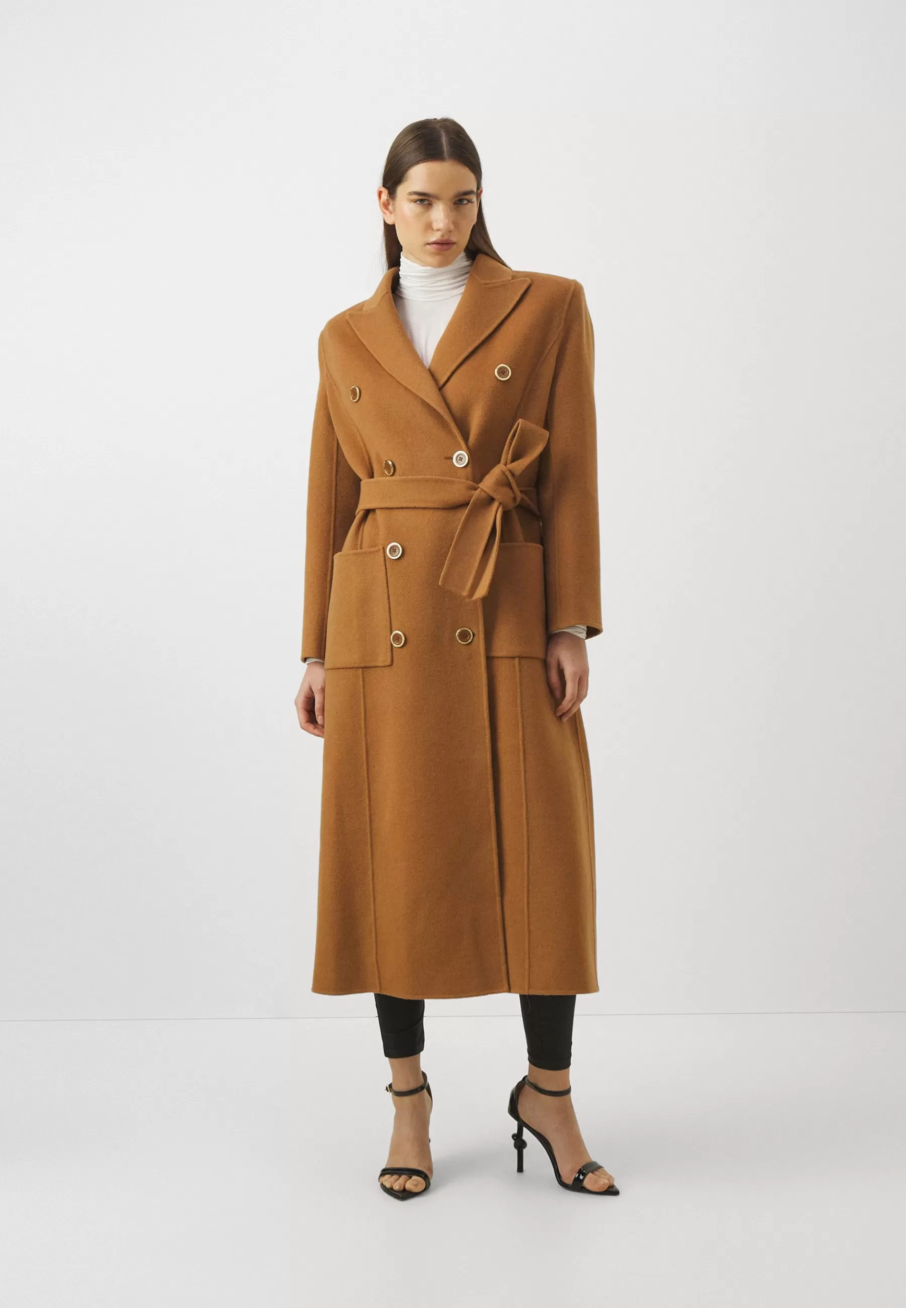 Femme Elisabetta Franchi Women'S Coat With Belt - Manteau Classique