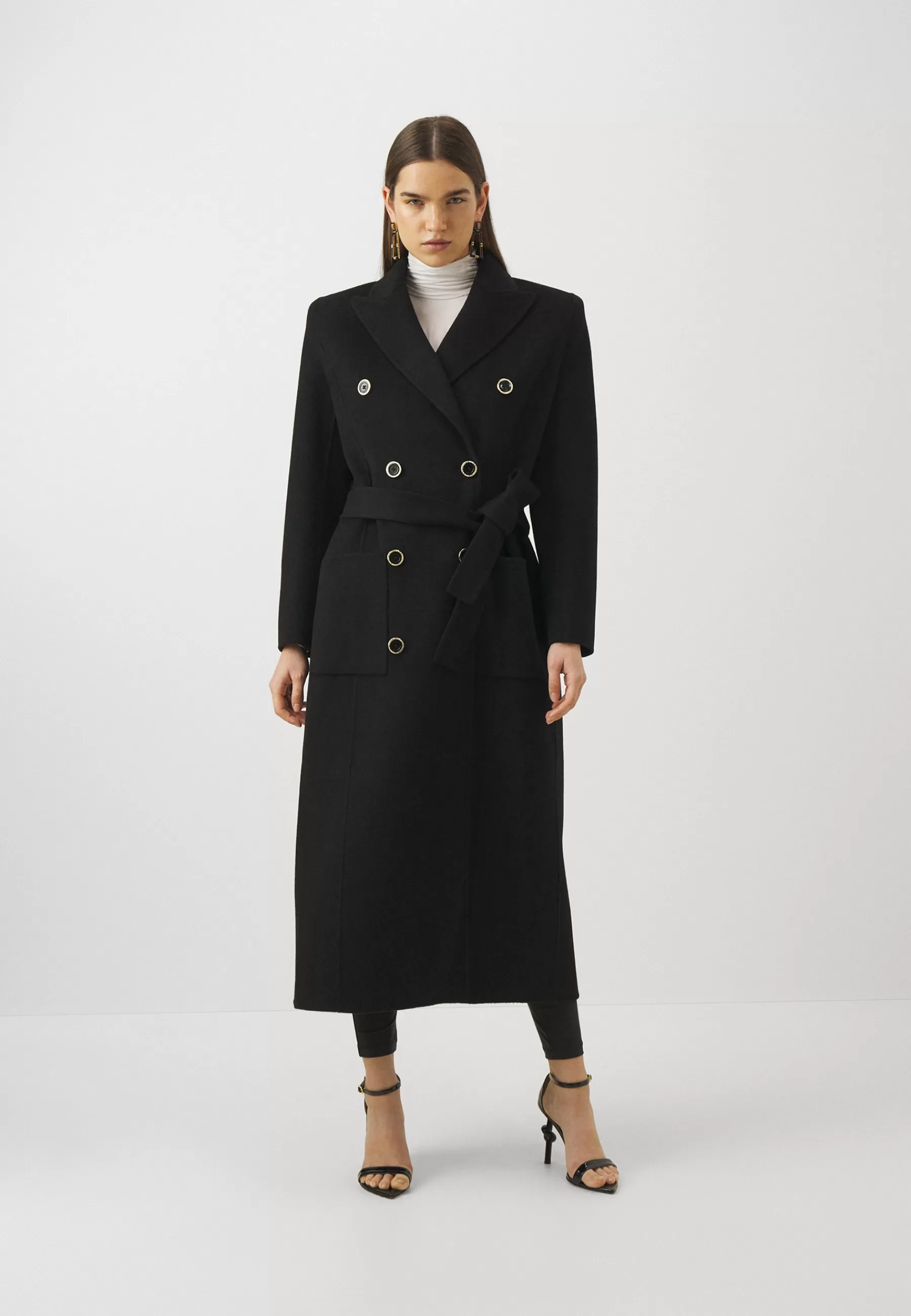 Femme Elisabetta Franchi Women'S Coat With Belt - Manteau Classique