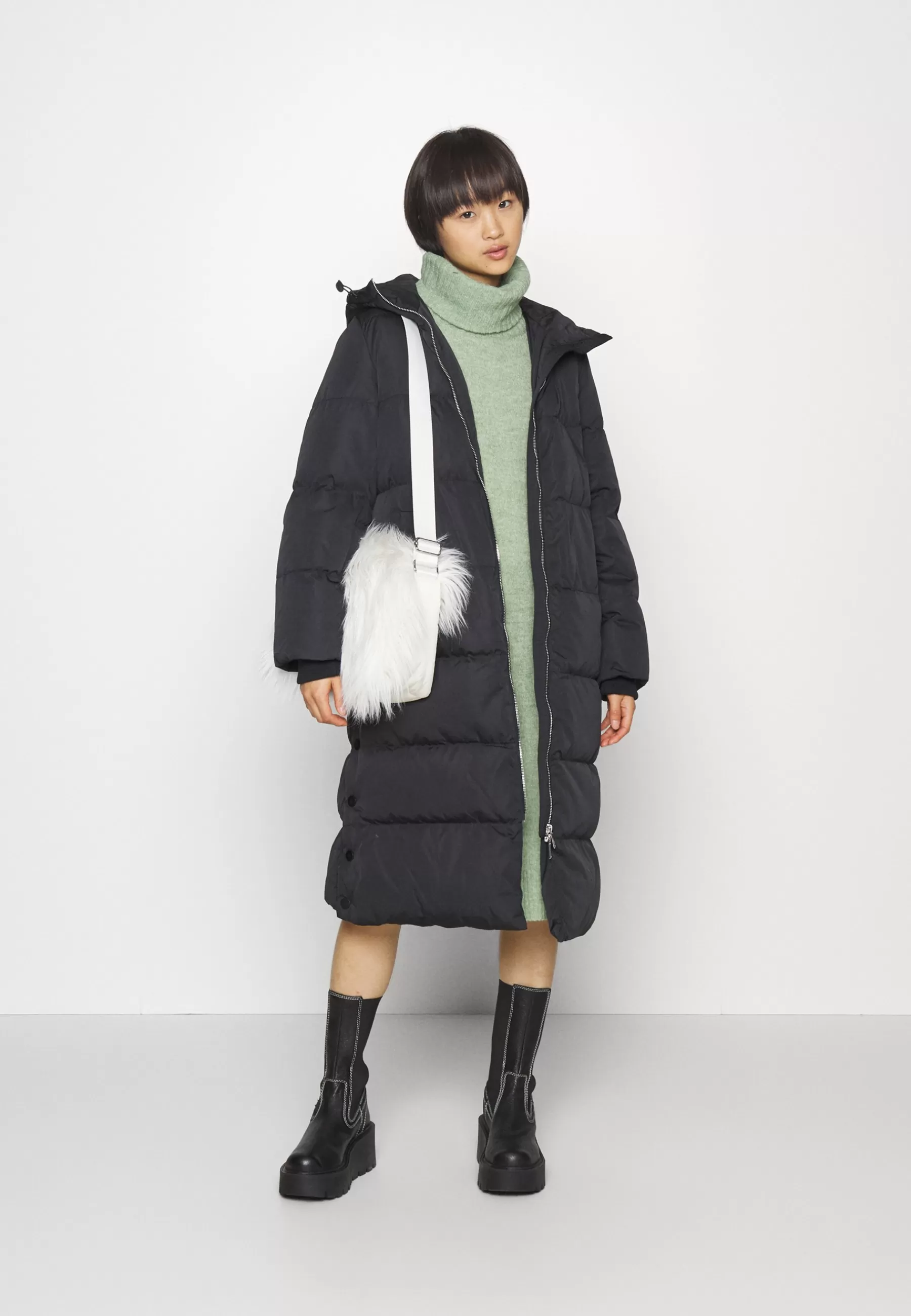 Femme YAS Petite Yaspuffa Long Coat - Doudoune